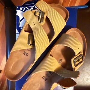 Birkenstock Arizona Suede Embossed Corduroy - Cork Brown Size 43